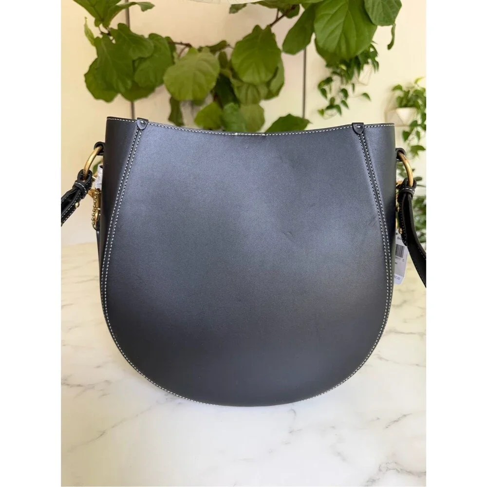 NWT Coach Maddy Hobo Glovetanned Leather Black Crossbody Bag with Pouch 88344